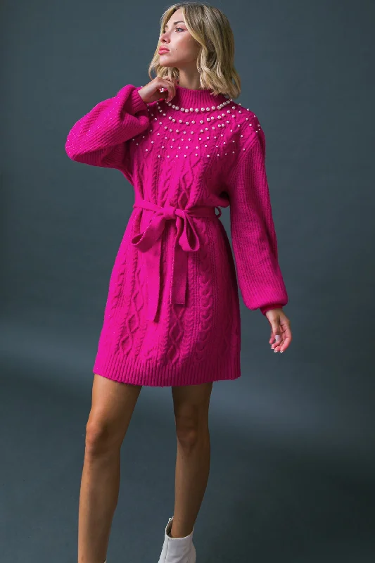 Strapless Women Dress with a Built - in Bra for Comfort and SupportBRING THE VIBES SWEATER MINI DRESS Strapless Women Dress with a Built - in Bra for Comfort and SupportBRING THE VIBES SWEATER MINI DRESS