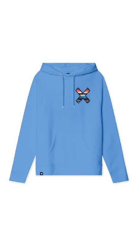 Women's cropped sweatshirt with a slogan graphic for a fun and expressive lookHOODIE CLASSIC JAY BLUE Women's cropped sweatshirt with a slogan graphic for a fun and expressive lookHOODIE CLASSIC JAY BLUE
