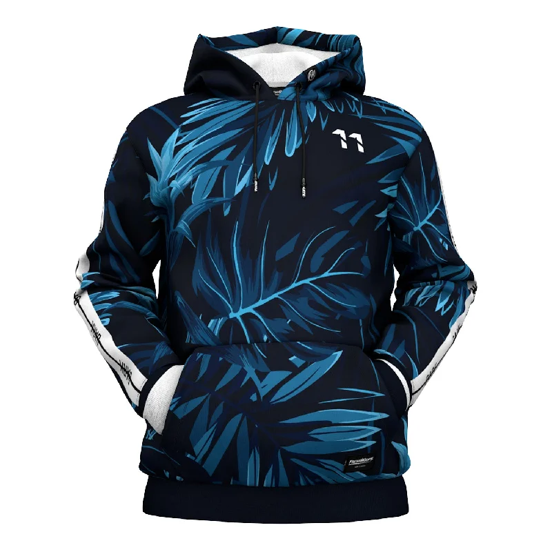 Women's color - block hoodie combining bold hues for a fashion - forward statementJungle Dark Floral Hoodie