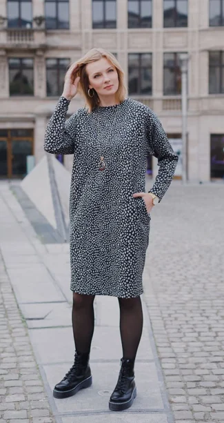 V - Neck Women's Ribbed Sweater Dresses with Belt for a Defined WaistLenaline Patterns Alex Dress and Sweater V - Neck Women's Ribbed Sweater Dresses with Belt for a Defined WaistLenaline Patterns Alex Dress and Sweater