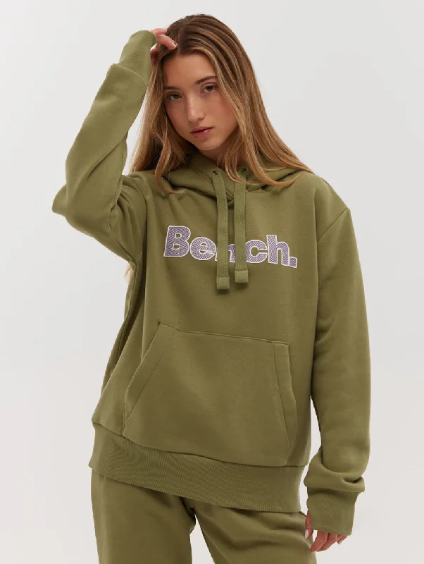 Women's hoodie with a kangaroo pocket and a pom - pom drawstring for added charmLias Outline Logo Hoodie Women's hoodie with a kangaroo pocket and a pom - pom drawstring for added charmLias Outline Logo Hoodie