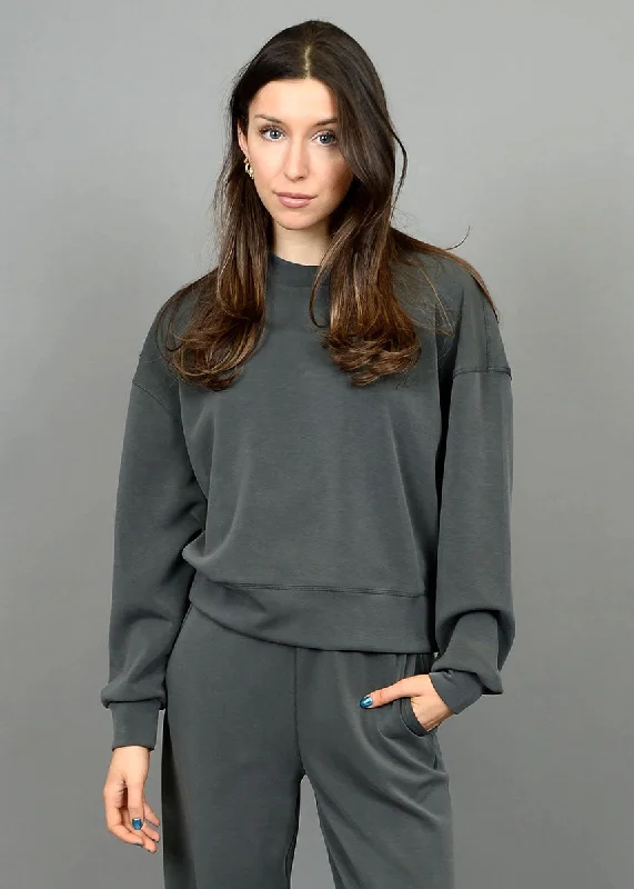 Long - Line Women's Pullovers in a Relaxed Fit for LayeringLucie Modal Pullover - Dark Ivy Long - Line Women's Pullovers in a Relaxed Fit for LayeringLucie Modal Pullover - Dark Ivy