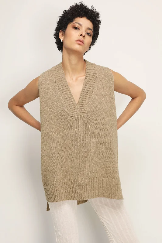 Plaid Women's Vests in a Traditional Pattern for FallLyla Oversized Knit Vest