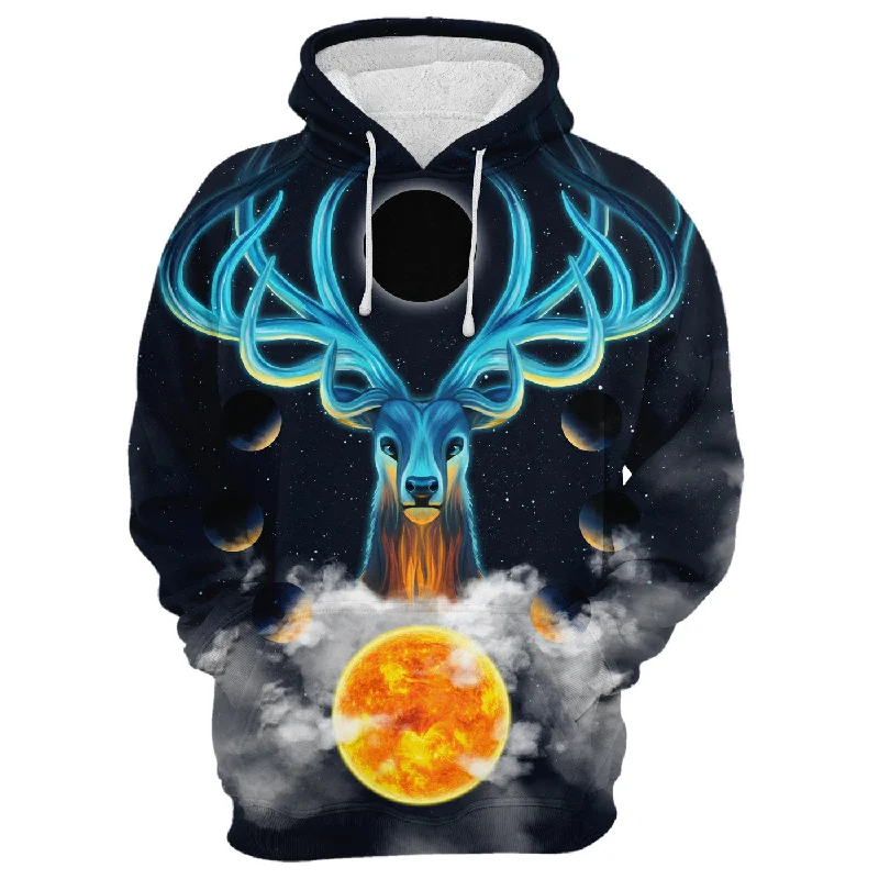 Women's tie - dye hoodie in bright colors for a retro and eye - catching styleMagic Deer Hoodie Women's tie - dye hoodie in bright colors for a retro and eye - catching styleMagic Deer Hoodie