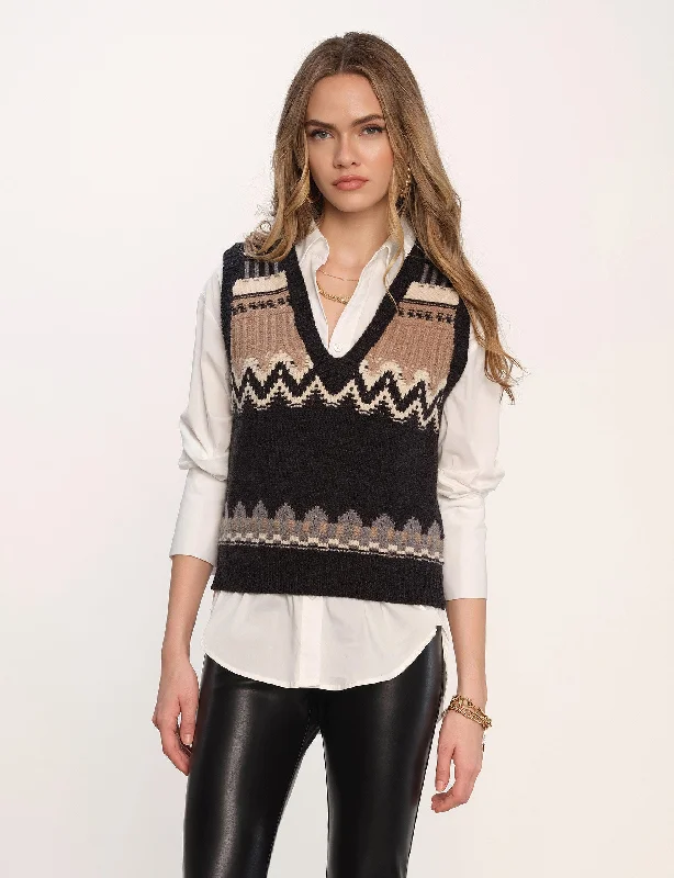 Cropped Women's Knit Vests in a Chunky Stitch for a Cozy Lookmarisol vest