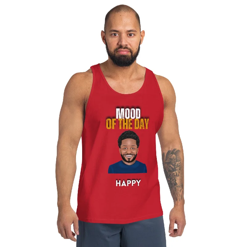 Women's Button - Down Tank Tops in Striped PatternsMood of the Day Tank Top - Happy