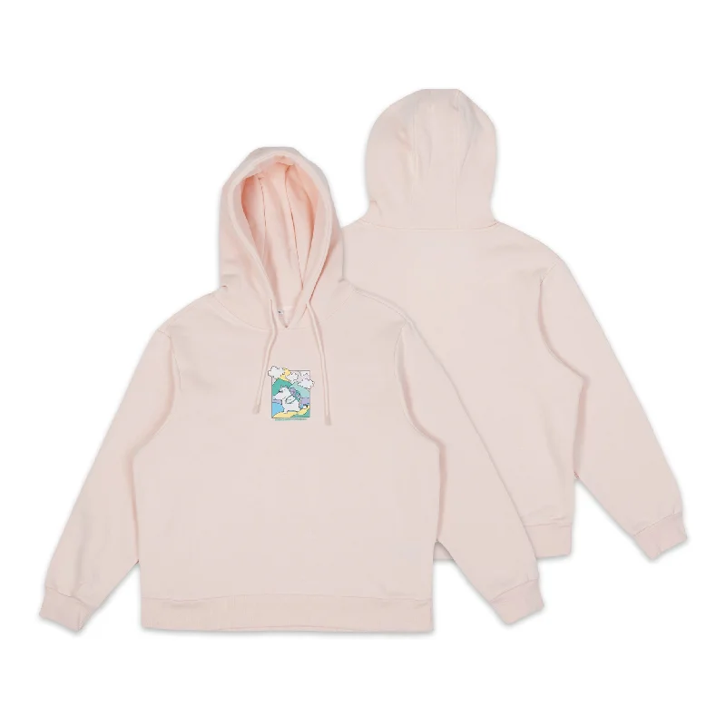 Women's pullover hoodie with a side slit for a modern and relaxed fitMoomintroll's Adventure Hoodie Ladies - Light Pink Women's pullover hoodie with a side slit for a modern and relaxed fitMoomintroll's Adventure Hoodie Ladies - Light Pink