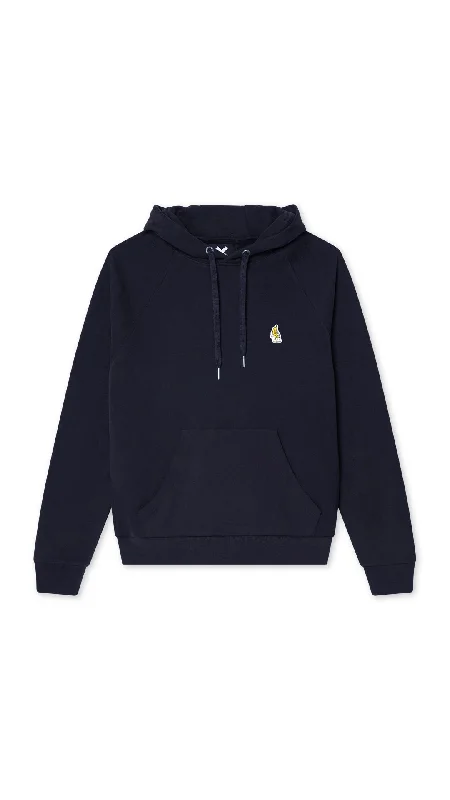 Women's pullover hoodie with a side slit for a modern and relaxed fitHOODIE BANANA AZUL MARINO Women's pullover hoodie with a side slit for a modern and relaxed fitHOODIE BANANA AZUL MARINO