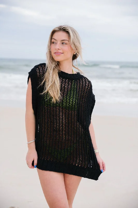Plaid Women's Vests in a Traditional Pattern for FallNever Ending Summer Crochet Vest - Black Plaid Women's Vests in a Traditional Pattern for FallNever Ending Summer Crochet Vest - Black