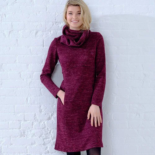 Plus Size Women's Fit - and - Flare Sweater Dresses with Ruffled HemNew Look Dresses N6632 Plus Size Women's Fit - and - Flare Sweater Dresses with Ruffled HemNew Look Dresses N6632