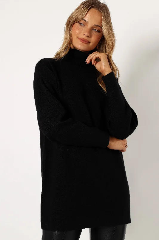 Little Black Women Dress with Sequins for a Glamorous Night OutNico Turtleneck Mini Dress - Black Little Black Women Dress with Sequins for a Glamorous Night OutNico Turtleneck Mini Dress - Black