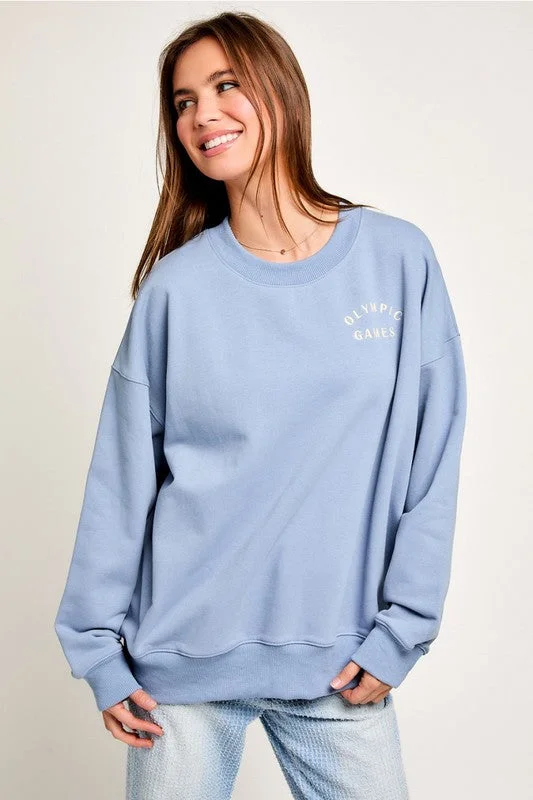 Sequin - Embellished Women's Pullovers for a Sparkly Night OutOlympic Games Pullover Sweater Sequin - Embellished Women's Pullovers for a Sparkly Night OutOlympic Games Pullover Sweater