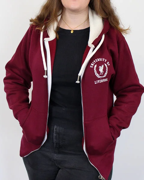 Women's hoodie with a glittery print for a glamorous and sparkly appearanceUniversity of Liverpool Peach Feel Hoodie Women's hoodie with a glittery print for a glamorous and sparkly appearanceUniversity of Liverpool Peach Feel Hoodie