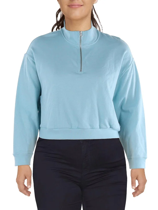 Cropped Women's Pullovers in a Sporty Style for Trendy OutfitsPlus Womens Fleece 1/4 Zip Pullover Sweater Cropped Women's Pullovers in a Sporty Style for Trendy OutfitsPlus Womens Fleece 1/4 Zip Pullover Sweater