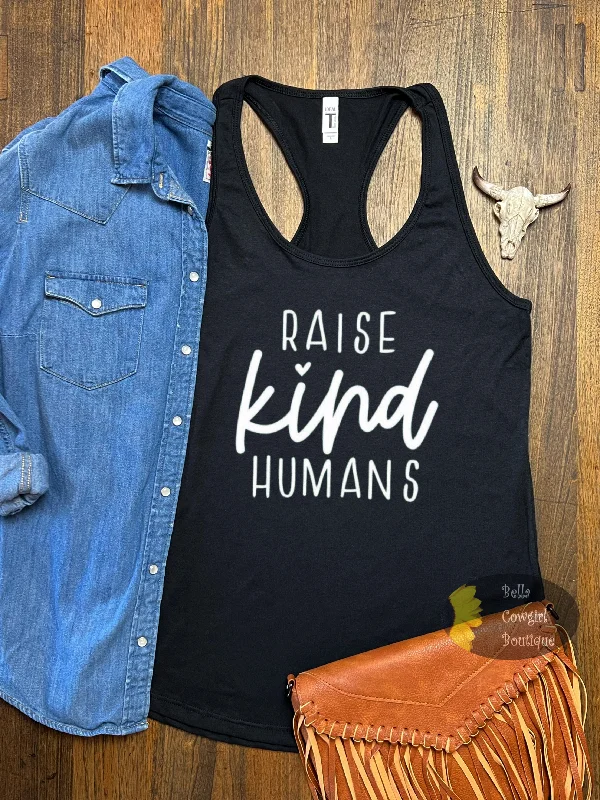 Women's Longline Tank Tops with Abstract PrintsRaise Kind Humans Mom Tank Women's Tank Top Women's Longline Tank Tops with Abstract PrintsRaise Kind Humans Mom Tank Women's Tank Top