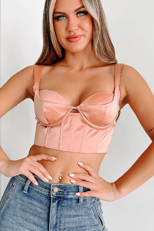 Crochet - Knit Women's Crop Top in Cream for a Bohemian and Artisanal LookRefresh Your Memory Satin Bustier Crop Top (Mauve) Crochet - Knit Women's Crop Top in Cream for a Bohemian and Artisanal LookRefresh Your Memory Satin Bustier Crop Top (Mauve)