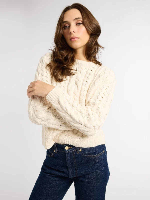 Petite Women's Pullovers with a Fitted Silhouette for a Flattering LookRory Pullover in Ivory Petite Women's Pullovers with a Fitted Silhouette for a Flattering LookRory Pullover in Ivory