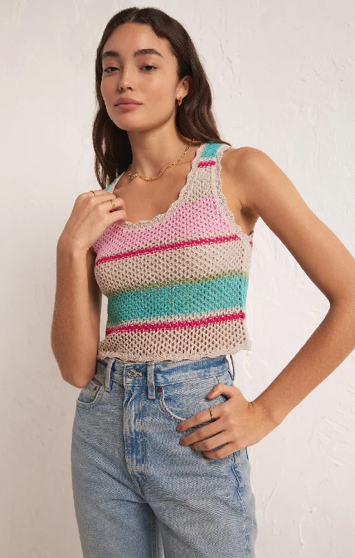 Plus Size Women's V - Neck Long - Sleeve Ribbed Cotton Sweater in Navy for a Classic StyleSol Stripe Sweater Tank Plus Size Women's V - Neck Long - Sleeve Ribbed Cotton Sweater in Navy for a Classic StyleSol Stripe Sweater Tank