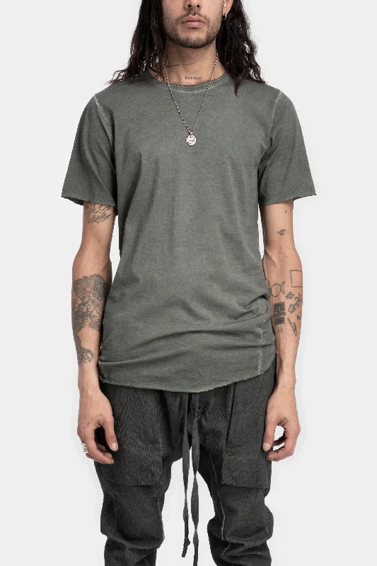 High - Neck Women's Silk Blend Tank Tops for a Luxurious FeelStaple spine detail t-shirt, Army High - Neck Women's Silk Blend Tank Tops for a Luxurious FeelStaple spine detail t-shirt, Army