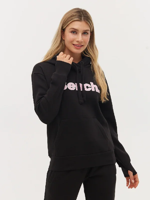 Women's hoodie with a kangaroo pocket and a pom - pom drawstring for added charmTealy Outline Logo Hoodie Women's hoodie with a kangaroo pocket and a pom - pom drawstring for added charmTealy Outline Logo Hoodie
