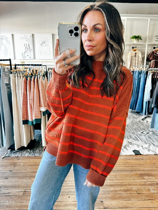 Sequin - Embellished Women's Pullovers for a Sparkly Night OutTessa Striped Pullover Sweater-3 Colors Sequin - Embellished Women's Pullovers for a Sparkly Night OutTessa Striped Pullover Sweater-3 Colors