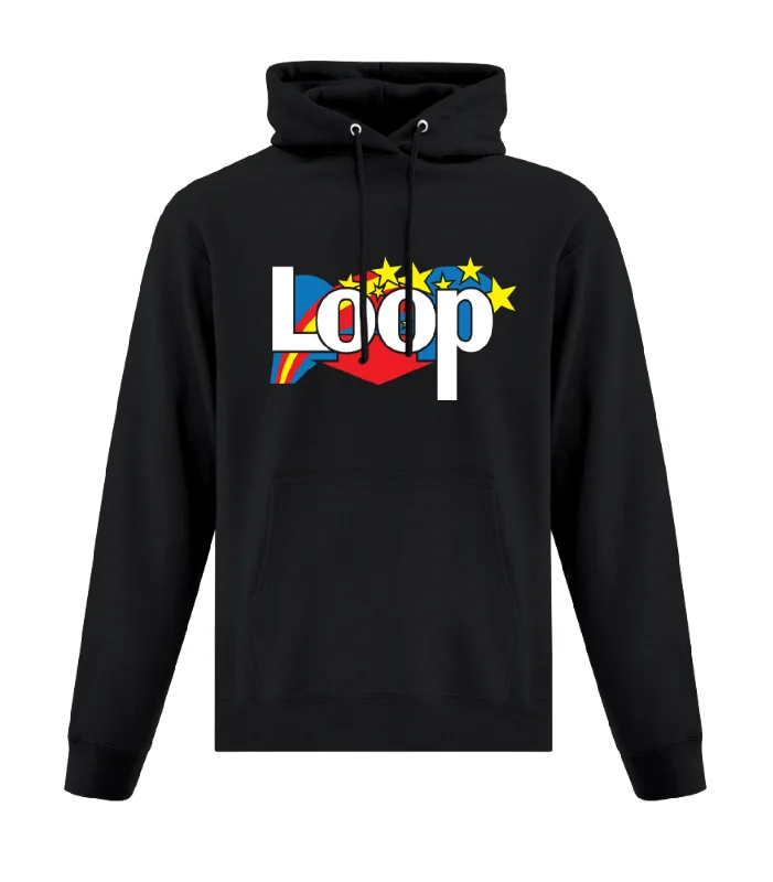 Women's tie - front hoodie in a lightweight fabric for summer layeringThe Loop Hooded Sweatshirt