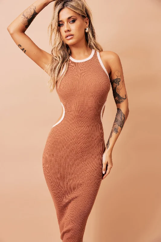 Ball Gown Women Dress with a Full Skirt for a Princess - like LookThese Moments Mini Dress - Tan Ball Gown Women Dress with a Full Skirt for a Princess - like LookThese Moments Mini Dress - Tan