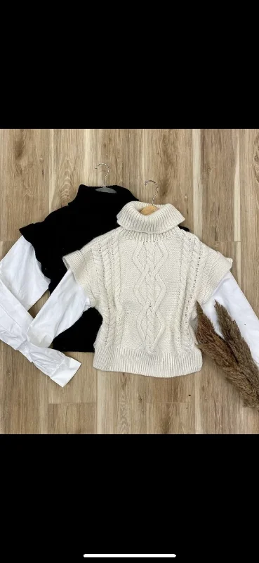 Button - Front Women's Linen Vests in Light Colors for SummerTurtleneck Sweater Vest Button - Front Women's Linen Vests in Light Colors for SummerTurtleneck Sweater Vest