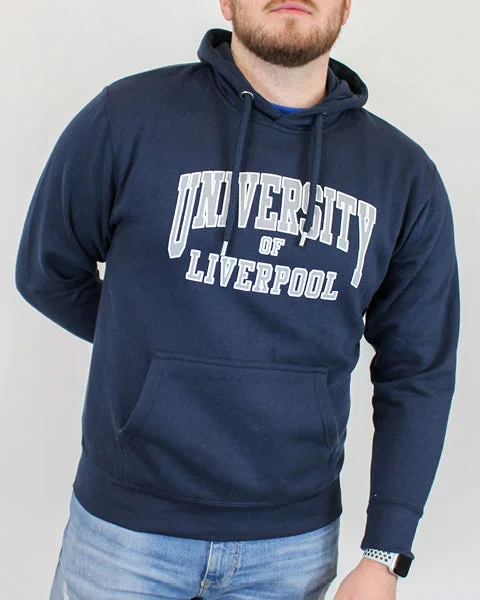 Women's pullover hoodie with a side slit for a modern and relaxed fitUniversity of Liverpool American Letters Hoodie Women's pullover hoodie with a side slit for a modern and relaxed fitUniversity of Liverpool American Letters Hoodie
