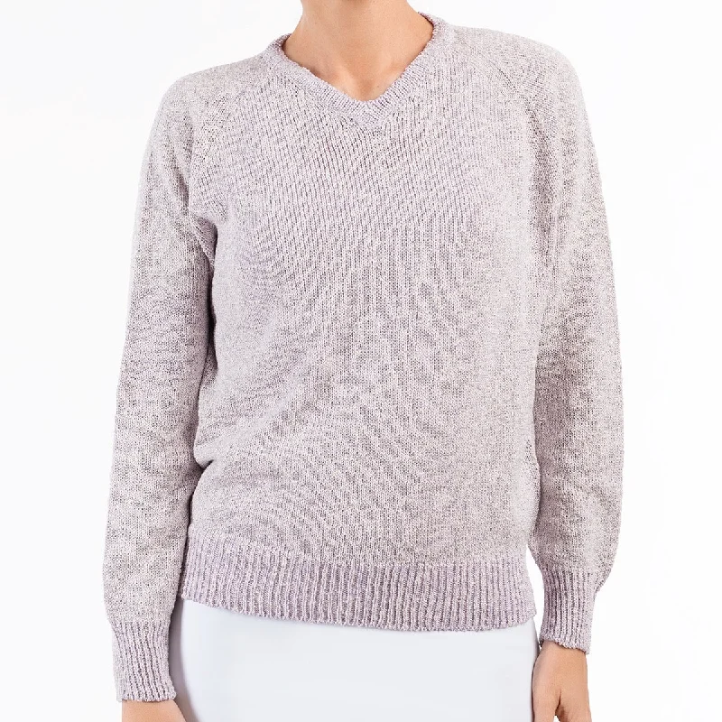 Women's High - Low Hem Pullovers in a Contemporary DesignV Neck Raglan Pullover in Lilac Women's High - Low Hem Pullovers in a Contemporary DesignV Neck Raglan Pullover in Lilac