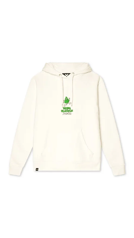 Women's long - sleeve cropped sweatshirt with ribbed cuffs for a snug fitHOODIE WILDERNESS BLANCA