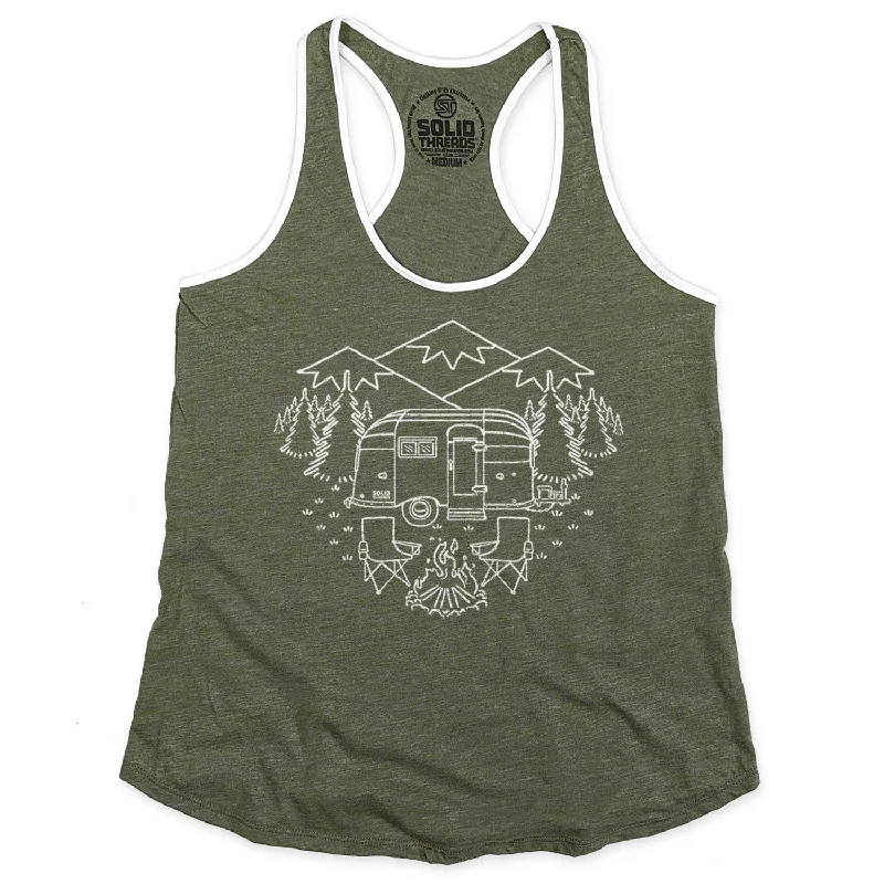 Women's Sleeveless Ribbed Tank Tops for a Trendy LookWomen's Camp Site Ringer Tank Top Women's Sleeveless Ribbed Tank Tops for a Trendy LookWomen's Camp Site Ringer Tank Top
