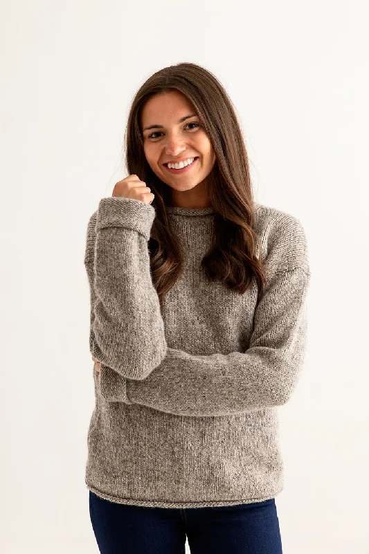 Plus Size Women's Pocket - Detail Sweater in Olive Green for a Practical and Fashionable PieceWomens Chunky cuffed jumper - natural pebble Plus Size Women's Pocket - Detail Sweater in Olive Green for a Practical and Fashionable PieceWomens Chunky cuffed jumper - natural pebble