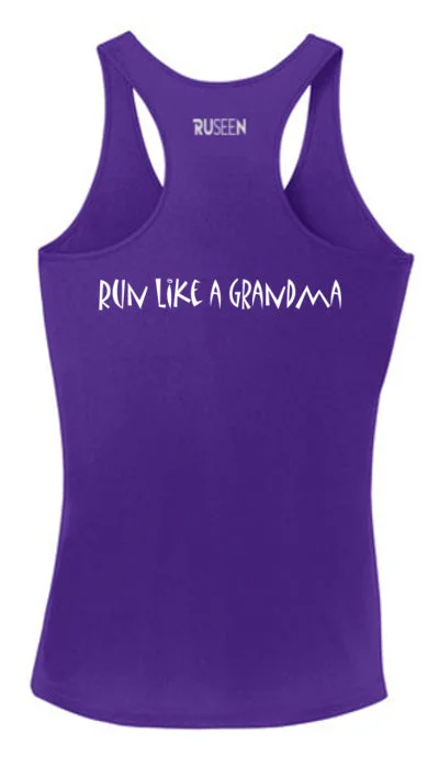 Plus Size Women's Criss - Cross Back Tank Tops in Neon ColorsWomen's Reflective Tank Top - Run Like a Grandma Plus Size Women's Criss - Cross Back Tank Tops in Neon ColorsWomen's Reflective Tank Top - Run Like a Grandma