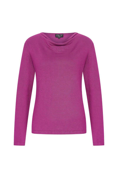 Plus Size Women's Zip - Up Fleece - Lined Sweater in Black for Extra Warmth in Cold WeatherZilch Bamboo Waterfall Sweater Plus Size Women's Zip - Up Fleece - Lined Sweater in Black for Extra Warmth in Cold WeatherZilch Bamboo Waterfall Sweater