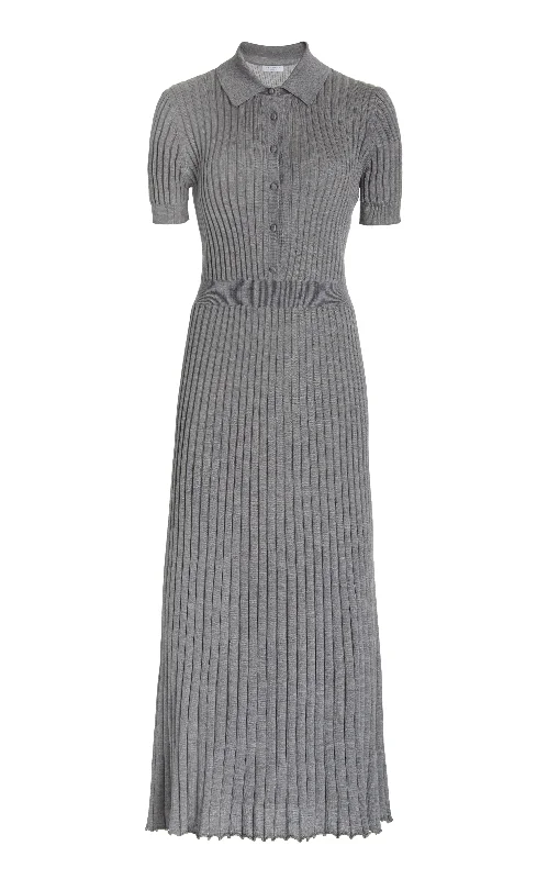 Strapless Women Dress with a Built - in Bra for Comfort and SupportAmor Knit Midi Dress in Heather Grey Cashmere Silk Strapless Women Dress with a Built - in Bra for Comfort and SupportAmor Knit Midi Dress in Heather Grey Cashmere Silk