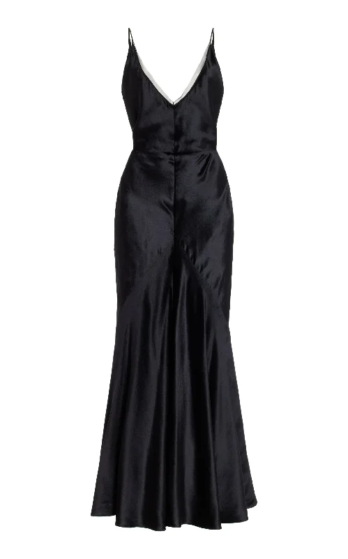 Maxi Women Dress with Floral Print for a Bohemian VibeBrigita Slip Maxi Dress in Black Silk Velvet Maxi Women Dress with Floral Print for a Bohemian VibeBrigita Slip Maxi Dress in Black Silk Velvet