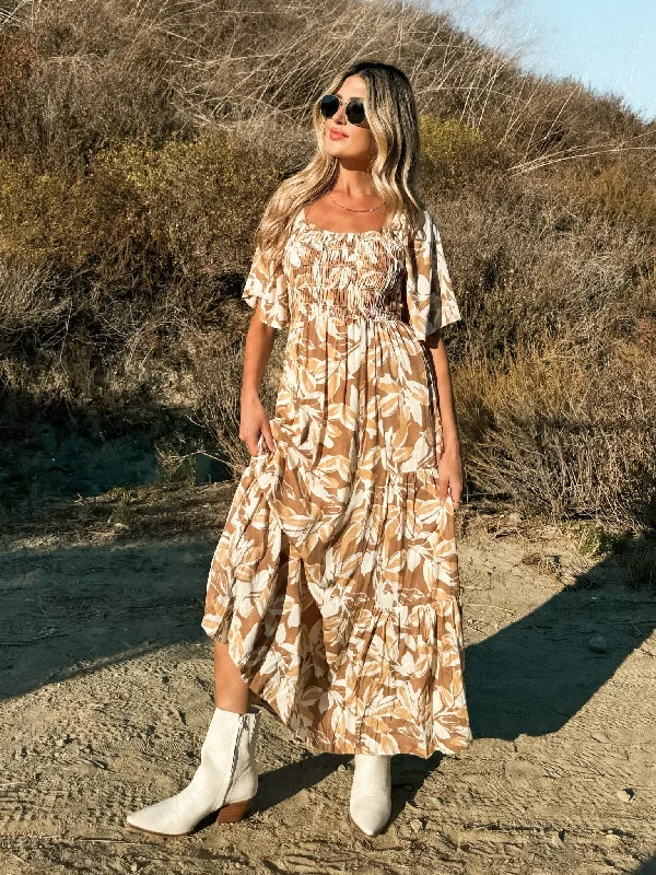 Wrap - Style Women Dress with Adjustable Fit for All Body TypesFalling Leaves Floral Maxi Dress Wrap - Style Women Dress with Adjustable Fit for All Body TypesFalling Leaves Floral Maxi Dress