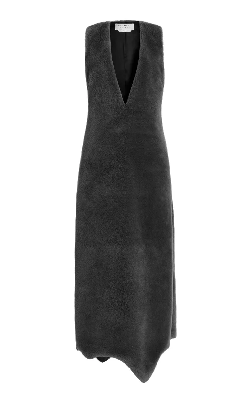Off - the - Shoulder Women Dress for a Romantic and Feminine LookOrnstone Maxi Dress in Dark Grey Virgin Wool Silk Cashmere Fur Off - the - Shoulder Women Dress for a Romantic and Feminine LookOrnstone Maxi Dress in Dark Grey Virgin Wool Silk Cashmere Fur
