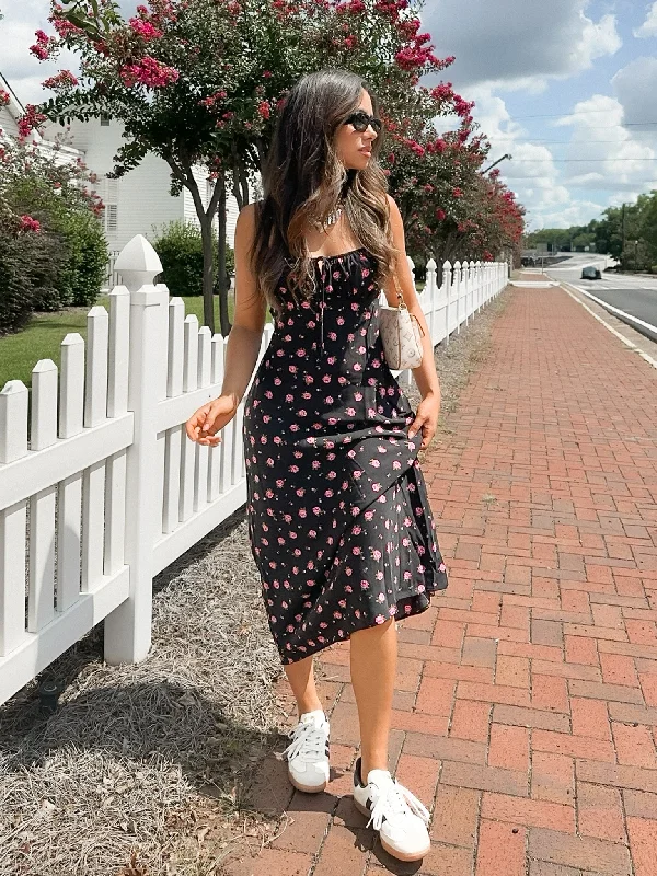 Shift Women Dress with a Simple and Classic Design for Everyday WearSweet Talk Floral Midi Dress Shift Women Dress with a Simple and Classic Design for Everyday WearSweet Talk Floral Midi Dress