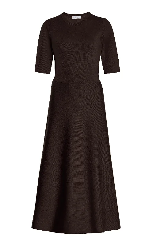 Sheath Women Dress with a Tailored Fit for a Professional LookSeymore Knit Midi Dress in Chocolate Merino Wool Cashmere Sheath Women Dress with a Tailored Fit for a Professional LookSeymore Knit Midi Dress in Chocolate Merino Wool Cashmere