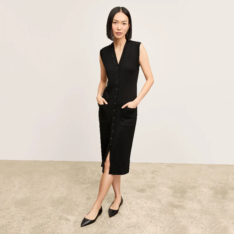 Ball Gown Women Dress with a Full Skirt for a Princess - like LookToula Vest Dress - Cotton Silk Knit :: Black Ball Gown Women Dress with a Full Skirt for a Princess - like LookToula Vest Dress - Cotton Silk Knit :: Black