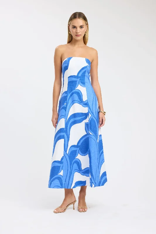 Sleeveless Women Dress in Bright Colors for Summer PartiesZani Strapless Dress