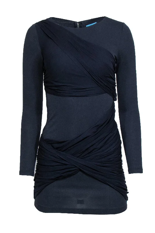 Sheath Women Dress with a Tailored Fit for a Professional Look Sheath Women Dress with a Tailored Fit for a Professional Look Alice & Olivia - Navy Ruched Dress Sz 2
