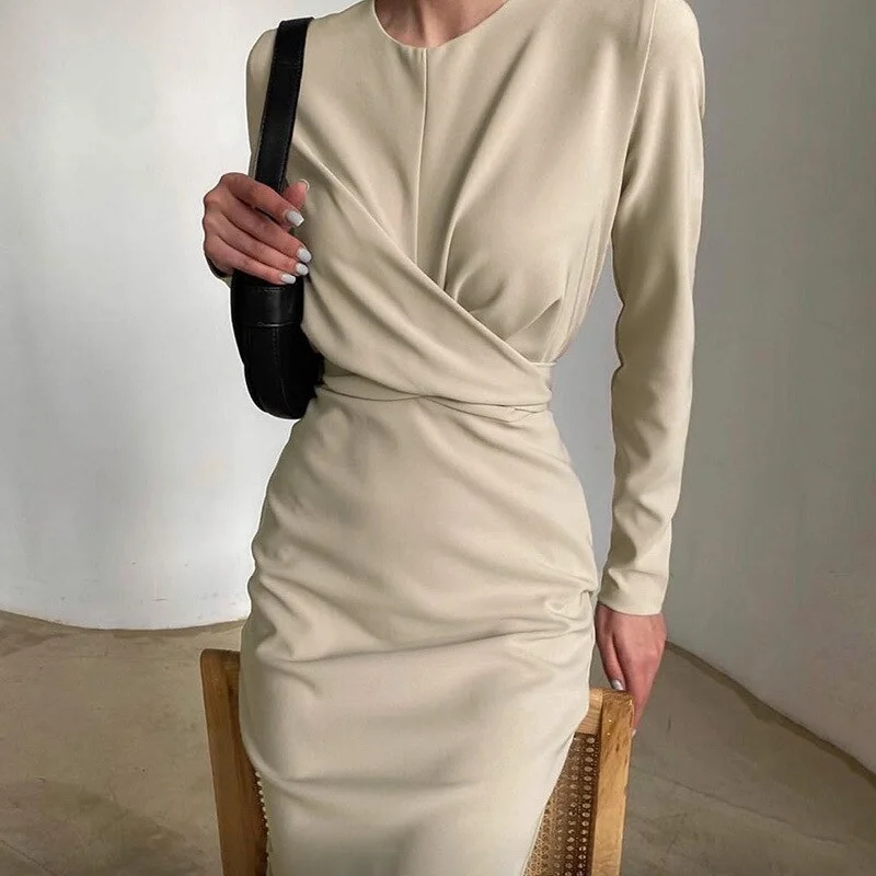 Printed Abstract Women Dress for a Modern and Artistic Appeal Printed Abstract Women Dress for a Modern and Artistic Appeal Autumn Elegant Women's French Dress Fashion Long Sleeves Casual Solid Color Dresses New High Waist Office Ladeis Party Vestidos