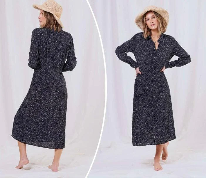 Halter Neck Women Dress to Show Off the Shoulders and Neckline Halter Neck Women Dress to Show Off the Shoulders and Neckline Black Polka Dot Shirtdress