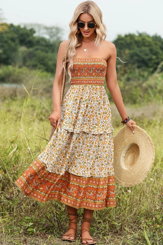 Ruffled Women Dress with Multiple Layers for a Playful and Girly Style Ruffled Women Dress with Multiple Layers for a Playful and Girly Style Bohemia Strapless Ruffled Midi Dress Ruffled Women Dress with Multiple Layers for a Playful and Girly Style Ruffled Women Dress with Multiple Layers for a Playful and Girly Style Bohemia Strapless Ruffled Midi Dress