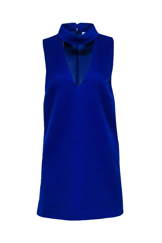 Printed Abstract Women Dress for a Modern and Artistic Appeal Printed Abstract Women Dress for a Modern and Artistic Appeal C/MEO Collective - Cobalt Blue Cutout Neckline Cocktail Dress Sz XS