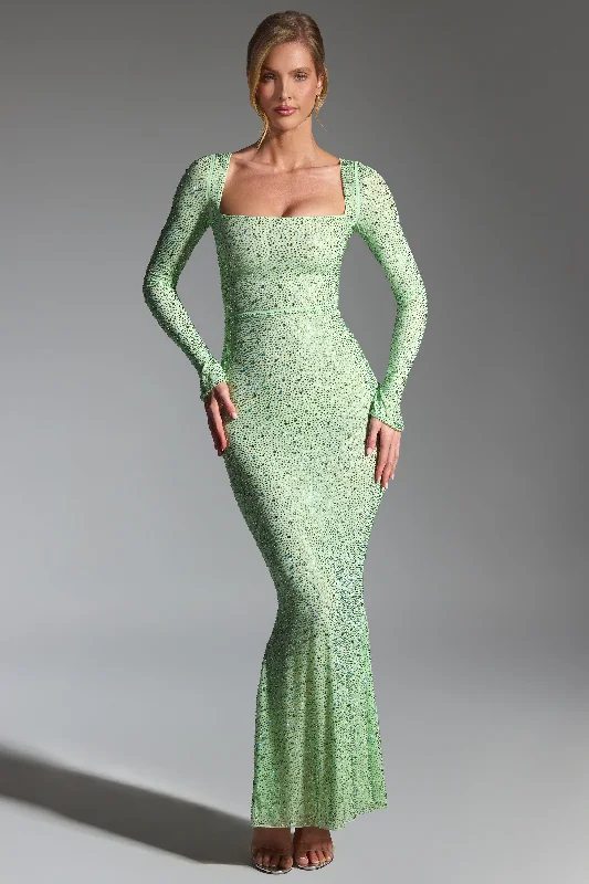 Lace - Embellished Women Dress for an Elegant and Sophisticated Appearance Lace - Embellished Women Dress for an Elegant and Sophisticated Appearance Embellished Fishtail Maxi Dress in Pistachio Lace - Embellished Women Dress for an Elegant and Sophisticated Appearance Lace - Embellished Women Dress for an Elegant and Sophisticated Appearance Embellished Fishtail Maxi Dress in Pistachio