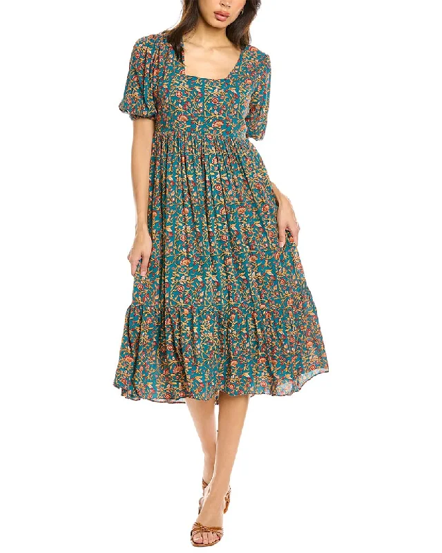 Strapless Women Dress with a Built - in Bra for Comfort and Support Strapless Women Dress with a Built - in Bra for Comfort and Support Celina Moon Tiered Midi Dress